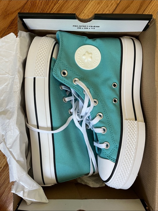Converse Shoes - Women’s Converse Chuck Taylor All Star High Top Sneakers Teal Aqua Platform